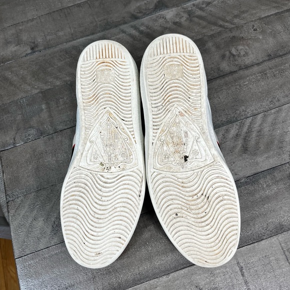 Gucci Ace Striped Ivory Leather Sneakers Sz 10 - Picture 7 of 7